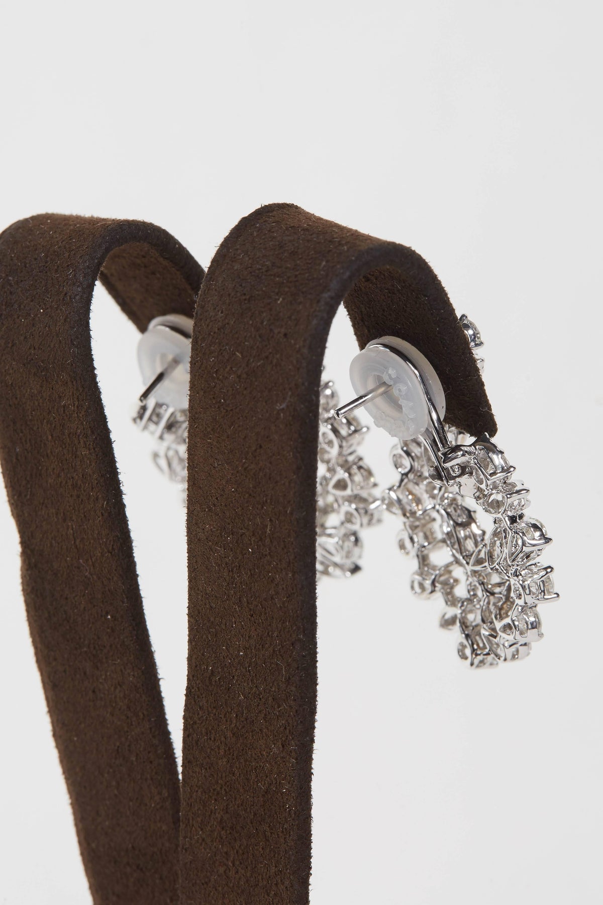 Diamond Scene 8.43ct Multi Shape Diamond Swirl Drop Earrings 18k Gold