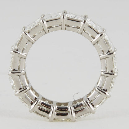 Radiant Cut Diamond Eternity Band Ring 12.34 Carat Platinum