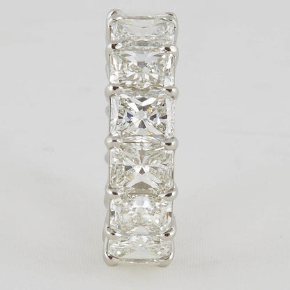 Radiant Cut Diamond Eternity Band Ring 12.34 Carat Platinum