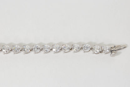 8.21ct Round Brilliant Diamond Tennis Bracelet in 18k White Gold