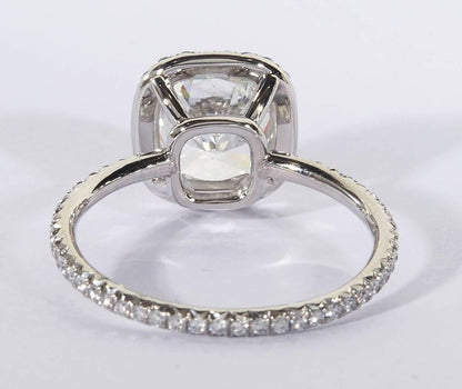 2.04 Carat GIA Cushion Cut Diamond Platinum Engagement Ring