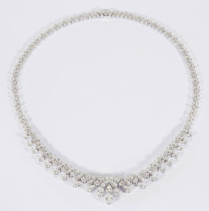 Diamond Scene 18k White Gold 18.20ct Diamond Choker Necklace