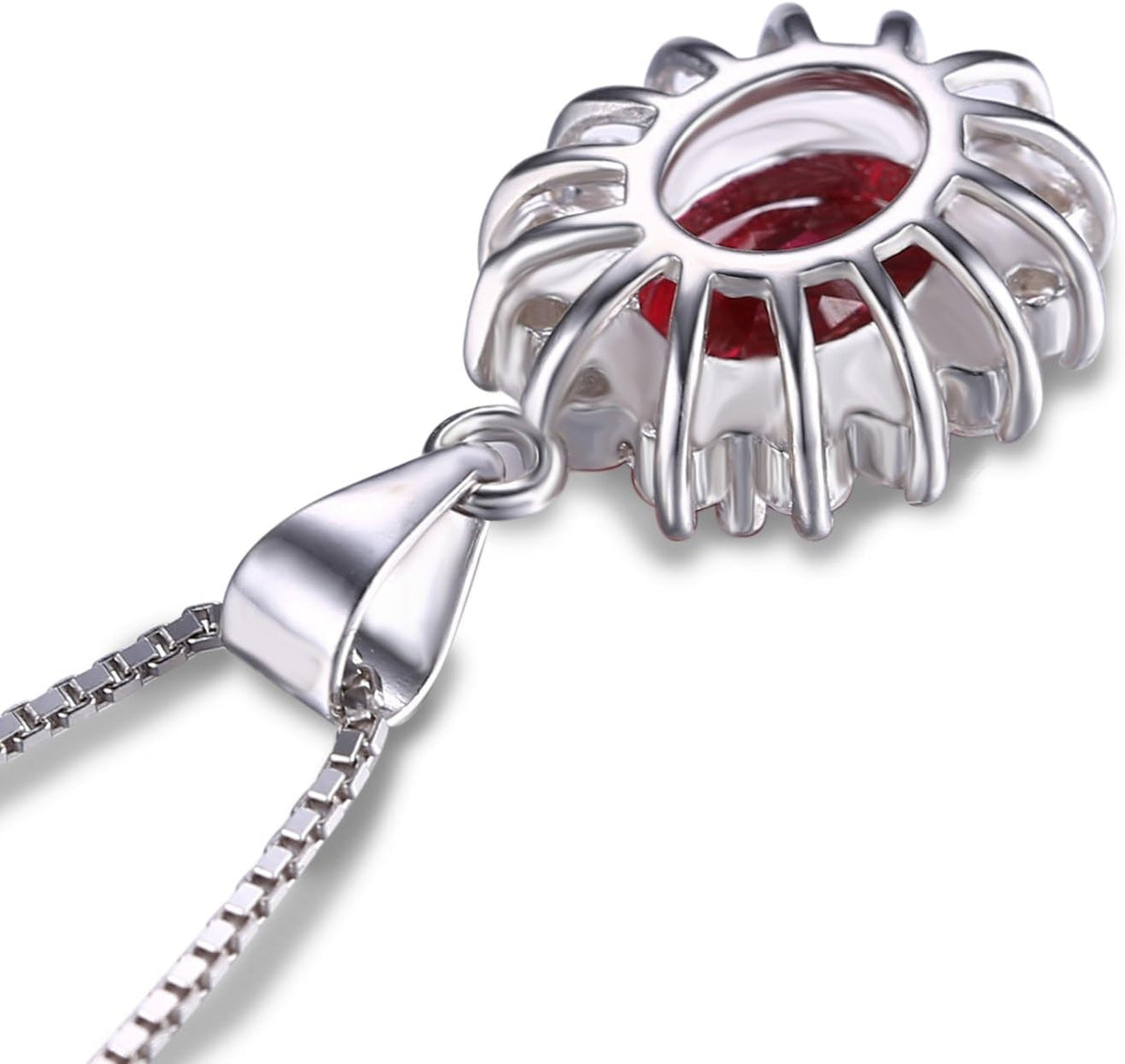 Princess Diana Kate Middleton Natural Amethyst Citrine Garnet Peridot Topaz Created Ruby Sapphire Simulated Emerald Pendant Necklace for Women, 925 Sterling Silver Gemstone Jewelry Set