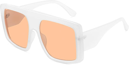 Oversized Square Sunglasses for Women Men Fashion Siamese Lens Style Flat Top Shield Shades