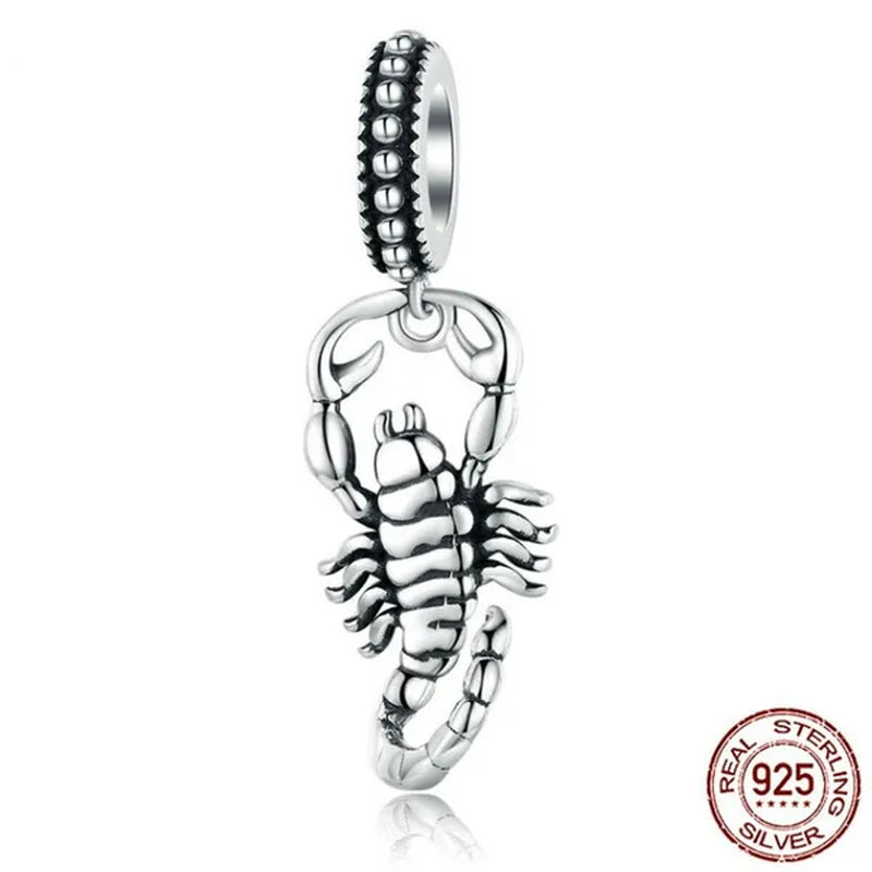 Scorpio 925 Sterling Silver Exquisite Pendant Charm Beads Fit Bracelet Necklace Jewelry Making Charm Diy