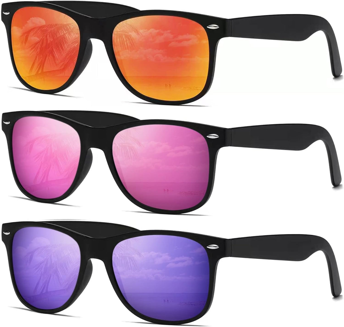 Sunglasses Men Polarized Sunglasses for Womens Trendy Retro Mirror Lens for Driving Fishing UV400 Protection