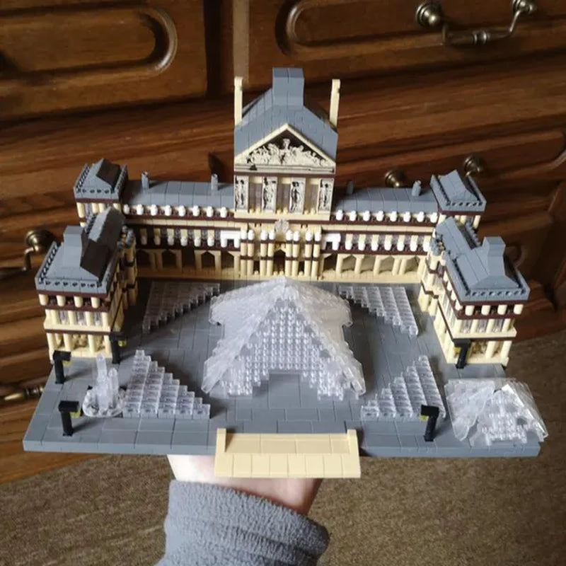 World Architecture Colosseum Leaning Tower Louvre Museum Cathedral Museum Church 3D Model DIY Mini Diamond Blocks Bricks Building Toy for Children Gift no Box