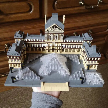 World Architecture Colosseum Leaning Tower Louvre Museum Cathedral Museum Church 3D Model DIY Mini Diamond Blocks Bricks Building Toy for Children Gift no Box