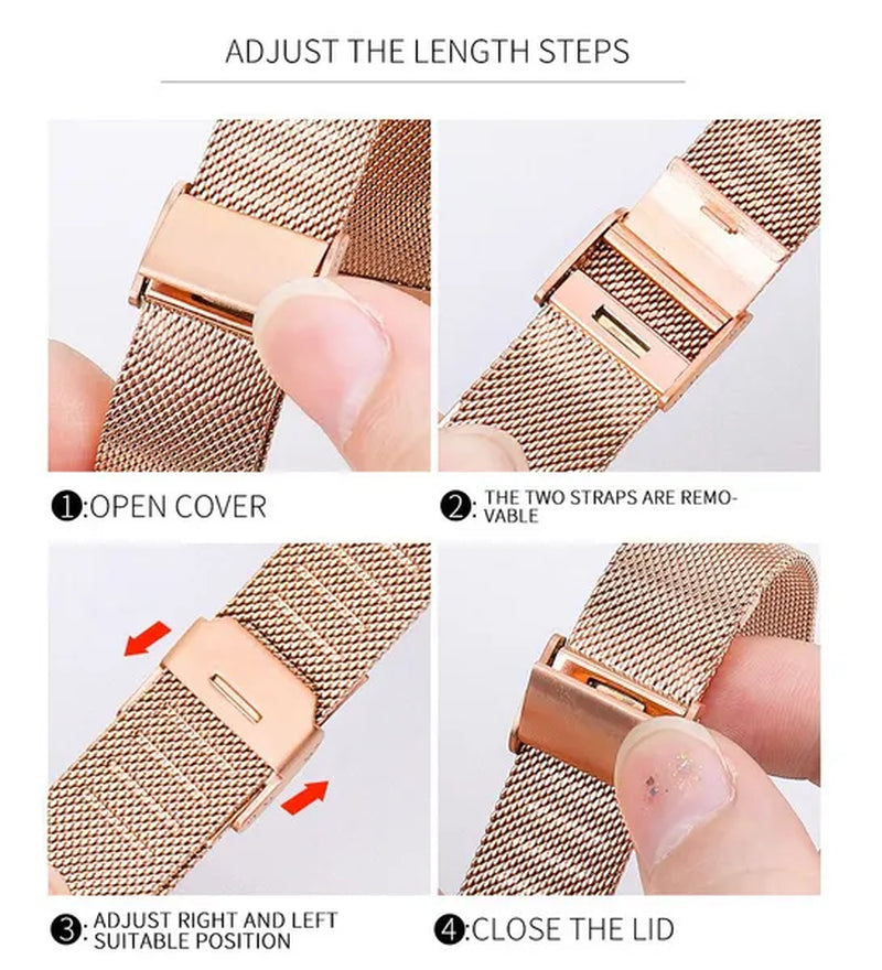 Slim Metal mesh belt Loop+Diamond Case for Apple Watch 7 Band 42mm 44mm Women's Strap on Smart Iwatch Bracelet Series 7 SE 65432 41mm 45mm