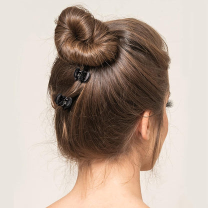 Kids Mini Hair Clips 45 Pcs Black 1/2 Inch Micro-Mini Size Claw Clips for Girls and Boy, Non-Slip Women Hair Accessories Clamp Bangs Tiny Strong Grip Baby Jaw Clip Very Small Hair Clips.