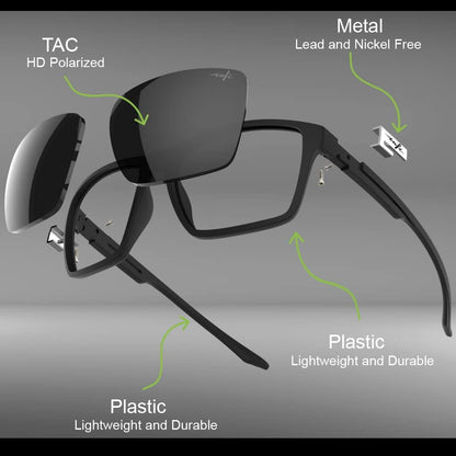 Fishing Polarized Sunglasses for Men Driving Running Golf Sports Glasses Square UV Protection Designer Style Unisex