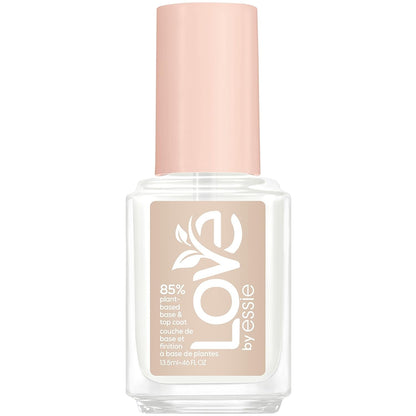 LOVE by  Nail Care, 85% Plant-Based, Salon-Quality, Base and Top Coat, 0.46 Fl Oz
