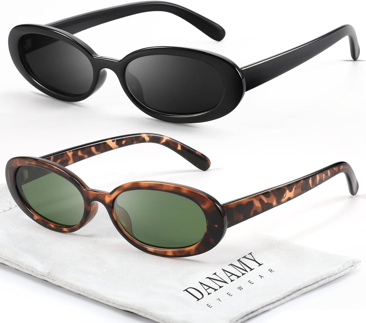 Retro Oval Sunglasses for Women Men Fashion Small Frame Sun Glasses 90s Style Driving Glasses UV400 Protection