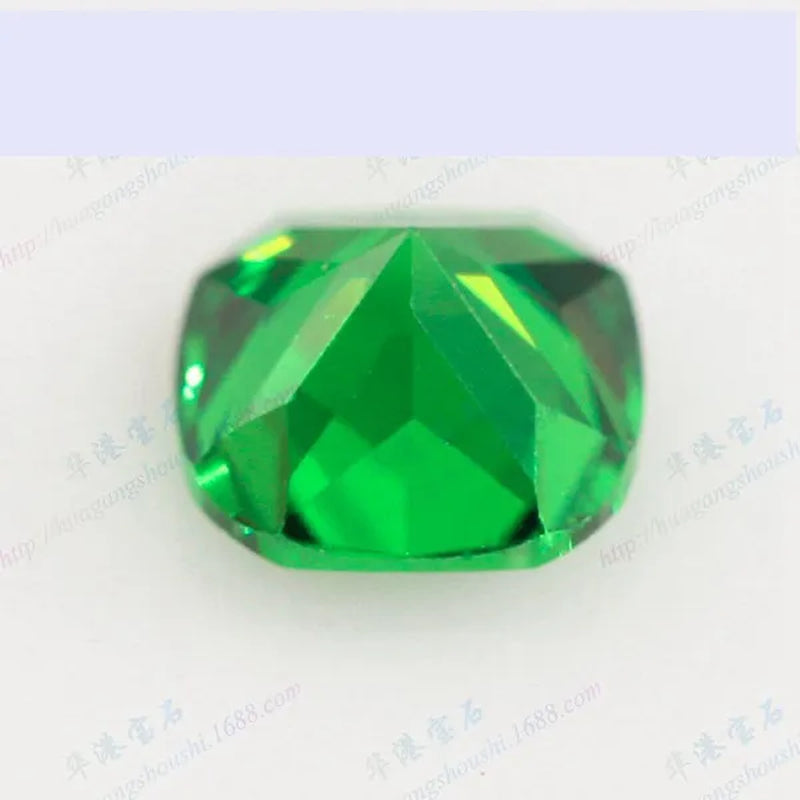 Natural Colombia Emerald Corundum Spinel Square Shapes Jewelry Diy Green Gem AAAAA