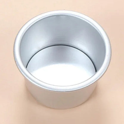 Stylish 4Pcs Round Mini Cake Pan Removable Bottom Pudding Mold DIY Baking Tools