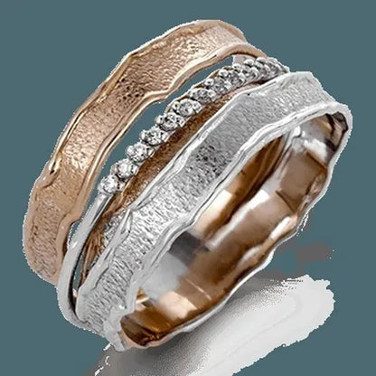 Delysia King Two-layer Zircon Ring