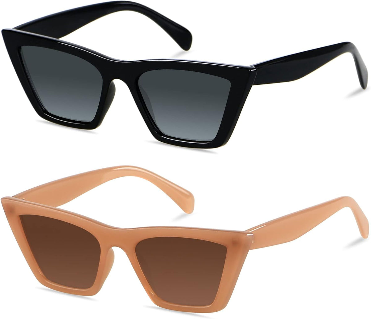 Cat Eye Sunglasses for Women Polarized Cateye Frames Fashion Vintage Square Classic Retro Sun Glasses