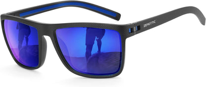 Polarized Sunglasses for Men Lightweight TR90 Frame UV400 Protection Square Sun Glasses