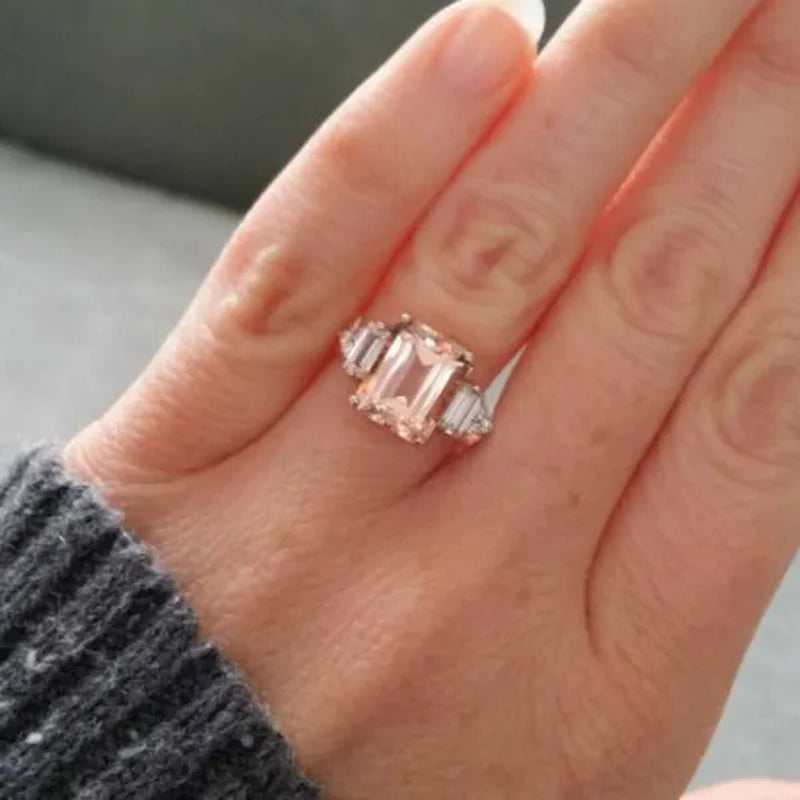 Classic Silver Color Delicate Blue Zircon Women's Ring Anniversary Christmas Gift Beach Party Jewelry Size 6-11 Bague Femme