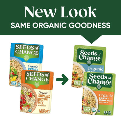 Organic Rice Variety Pack Quinoa and Brown Rice with Garlic & Whole Grain Brown Basmati Rice 8.5 Oz. (Pack of 6)