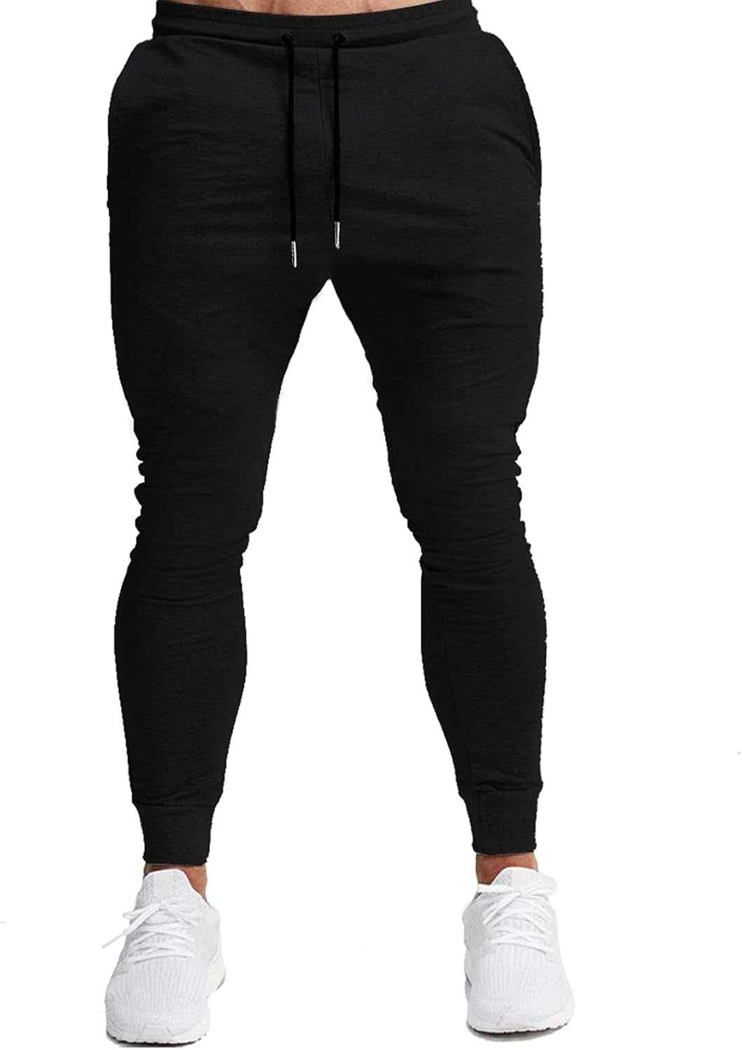 Men'S Slim Joggers Workout Pants for Gym Running and Bodybuilding Athletic Bottom Sweatpants with Deep Pockets