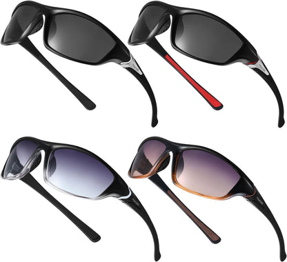 4 Pairs Men Polarized Sunglasses with UV Protection Driving Glasses Sports for Sport Outdoor Activities