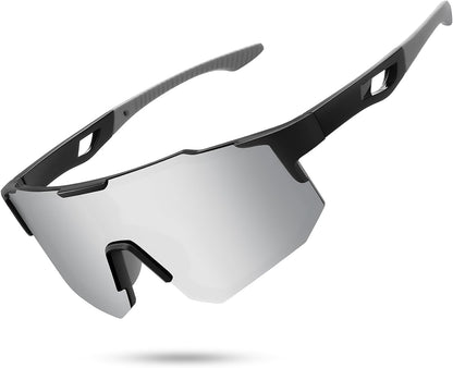 Polarized Sports Sunglasses for Men Women,Driving Fishing Cycling Mountain Bike Sunglasses UV400 Protection