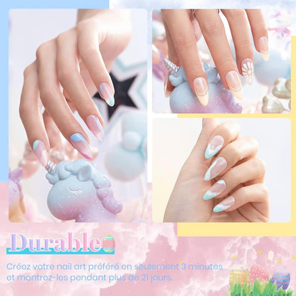 Beetles Pastel Gel Nail Polish Set 6 Pcs Pink Nude Gel Polish Pastel Yellow Blue Gel Polish Soak off Uv Nail Lamp Gifts for Women Manicure Kit