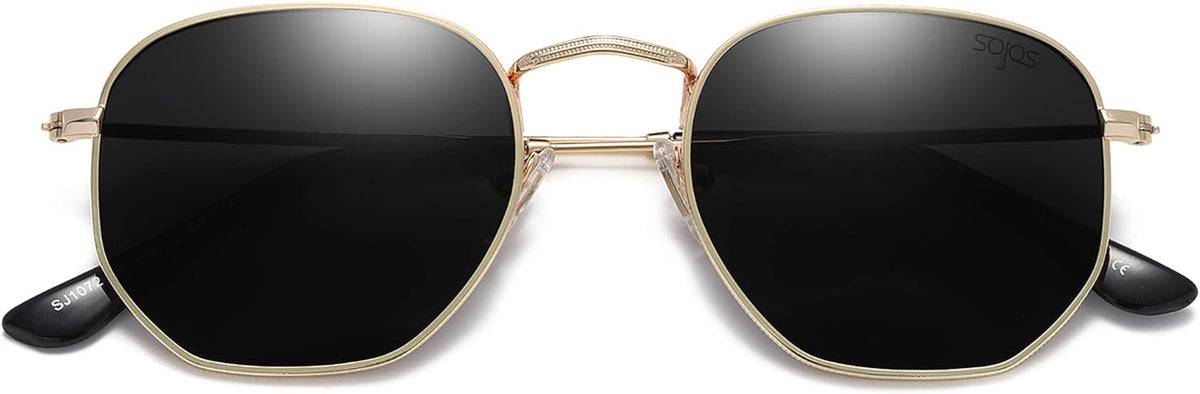 Square Polarized Sunglasses for Women Men Small Hexagonal Polygon Mirrored Lens SJ1072