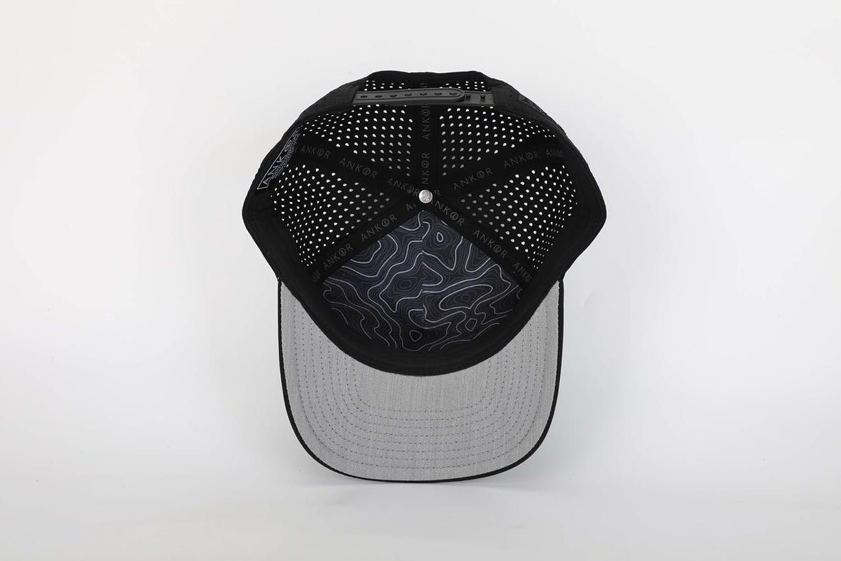 Ultra Performance Water-Resistant UPF 50 Baseball Hat | Golf | Boat | Beach | Lake | Workout | Everyday | Men and Women (Black Camo), 8