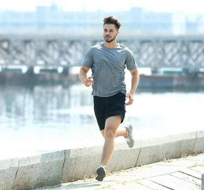 Workout Shirts for Men Short Sleeve Quick Dry Athletic Gym Active T Shirt Moisture Wicking