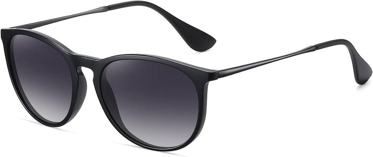 Retro sunglasses womens 2024 trendy round classic glasses