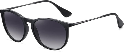 Retro sunglasses womens 2024 trendy round classic glasses