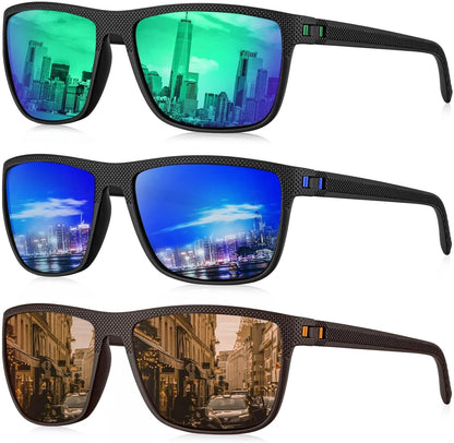 Polarized Sunglasses for Men, Lightweight Sun Glasses with UV Protection for Driving Fishing Golf