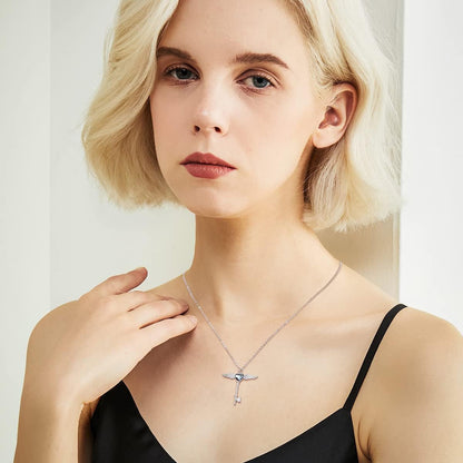 Crystal Necklace, Women'S Pendant Necklace, 925 Sterling Silver Necklace， Birthday and Valentine'S Day Jewelry Gifts for Mothers, Wives and Girls, Friends, with a Variety of Clothing, to Participate in Various Parties
