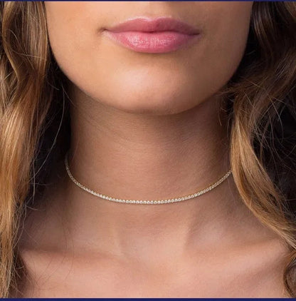 Tennis Gold Choker,Choker Gold Necklace ,Dainty Choker ,Trendy Choker ,Fashion Gold Choker,Silver Gold Necklace,Gold Choker, Women
