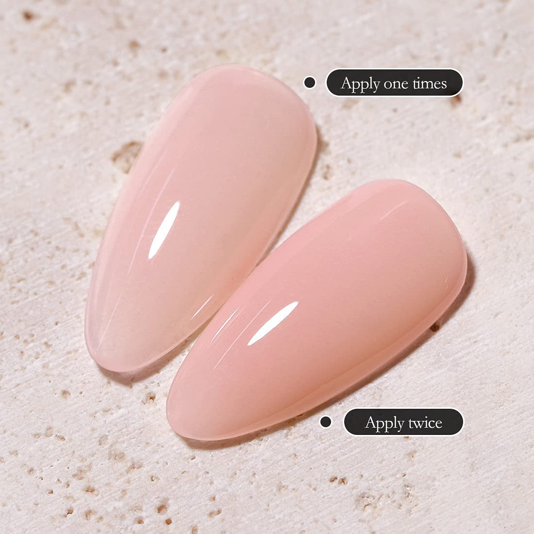 Gel Nail Polish 15Ml,Jelly Sheer Clear Natural Nude Pink Gel Polish Varnish Nail Art Manicure Soak off LED Uv(Milky Nude) #330