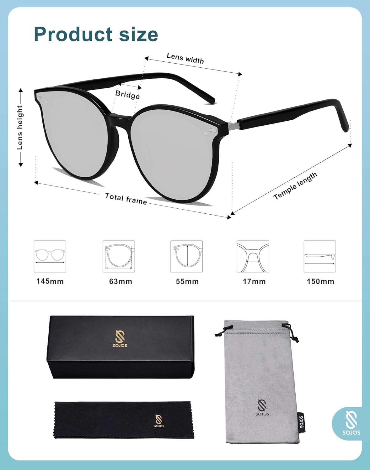Sunglasses Womens Trendy 2025 Classic round Retro Vintage Shades Large Frame Sunnies SJ2067