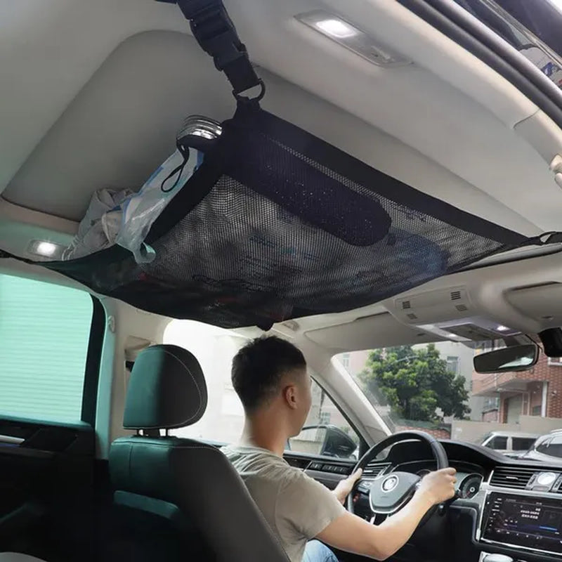 Car Roof Storage Net Pocket Universal Car Storage Net Pocket Pouch Bag Storage Easy To Install Car Accessories Auto Products