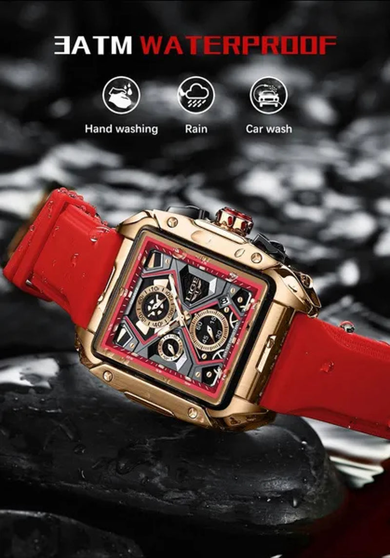 LIGE Big Dial Mens Watches Top Luxury Brand Sport Waterproof Watch Men Chronograph Quartz Clock Automatic Date WristWatches