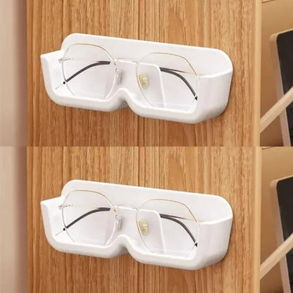 1/2pcs High End Glass Display Cabinet Glasses Storage Box Wall Mounted Perforated Free Sunglasses Storage Rack Sunglass Home Tidying