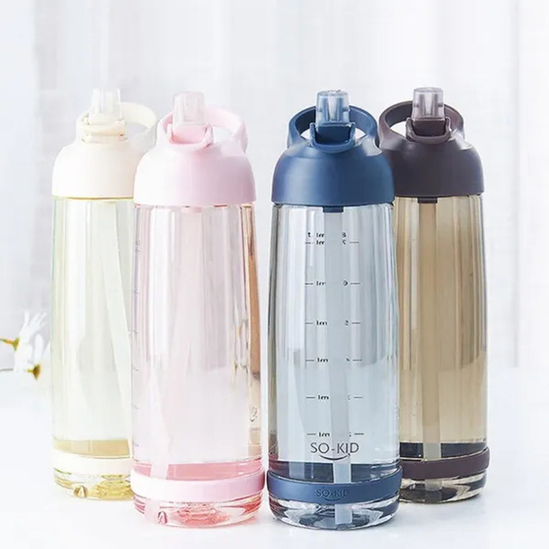 550/800/1000Ml Water Bottle with Straw, Portable Sports Shaking Bottle, Fitness Bottle, Children's Bottle, Baby Bottle