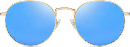 Small Round Polarized Sunglasses for Women Men Classic Vintage Retro Shades UV400