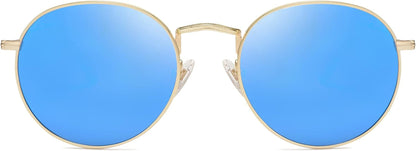 Small round Polarized Sunglasses for Women Men Classic Vintage Retro Shades UV400