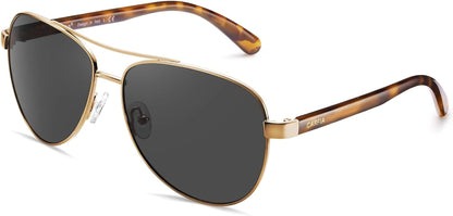Polarized Sunglasses for Women UV Protection Ultra-Lightweight Metal Frame Woman's Shades CA3216