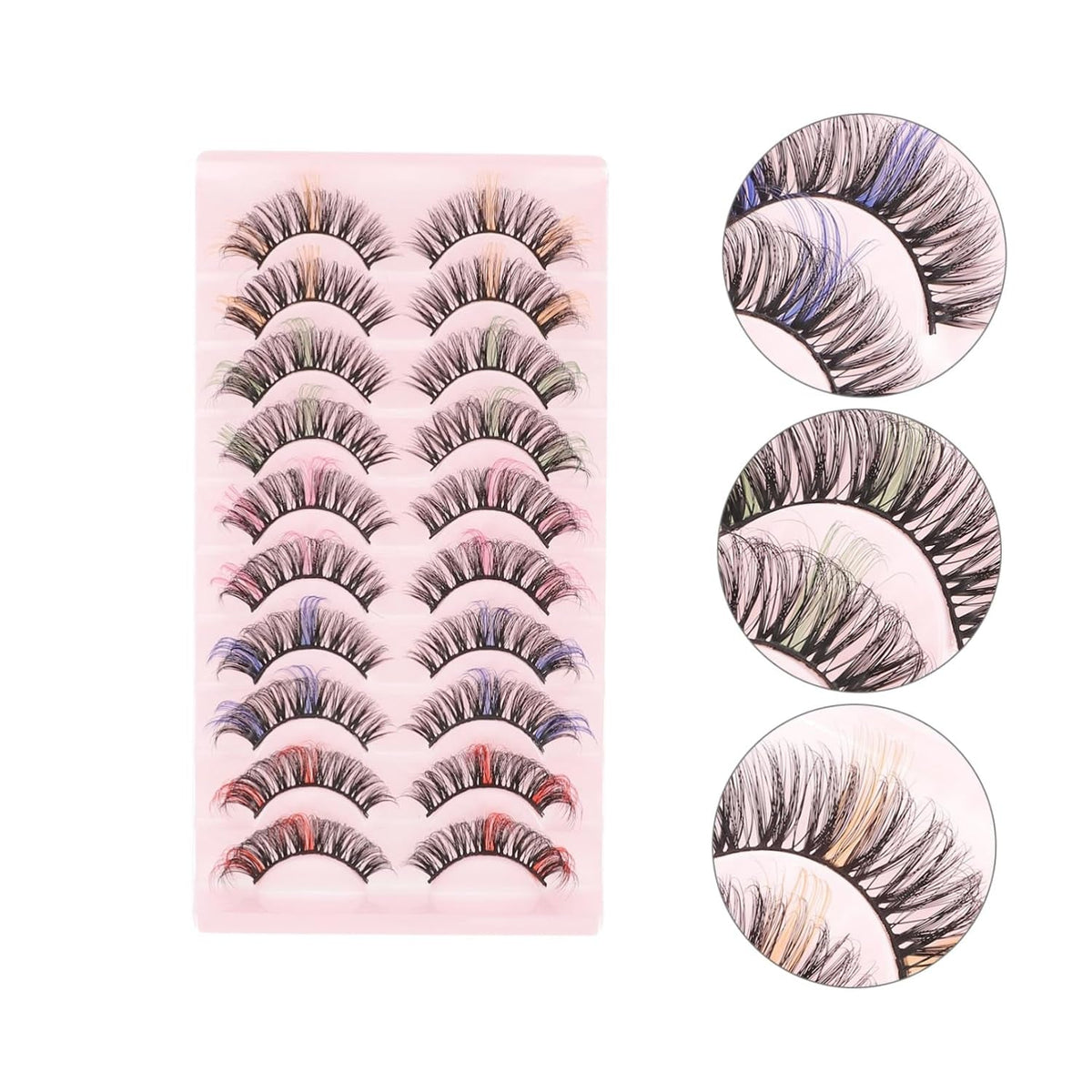 50 Pairs Dd Volume False Eyelashes Cosmetic Eyelashes Fake Eyelashes Natural Look Fake Eyelash for Women Natural Eyelashes Eyelash Extension Colored Eyelashes Girl Curly Extend