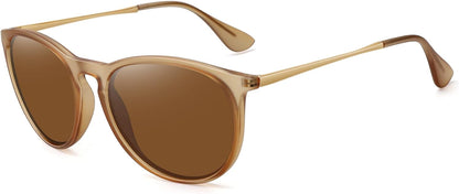 Retro sunglasses womens 2024 trendy round classic glasses