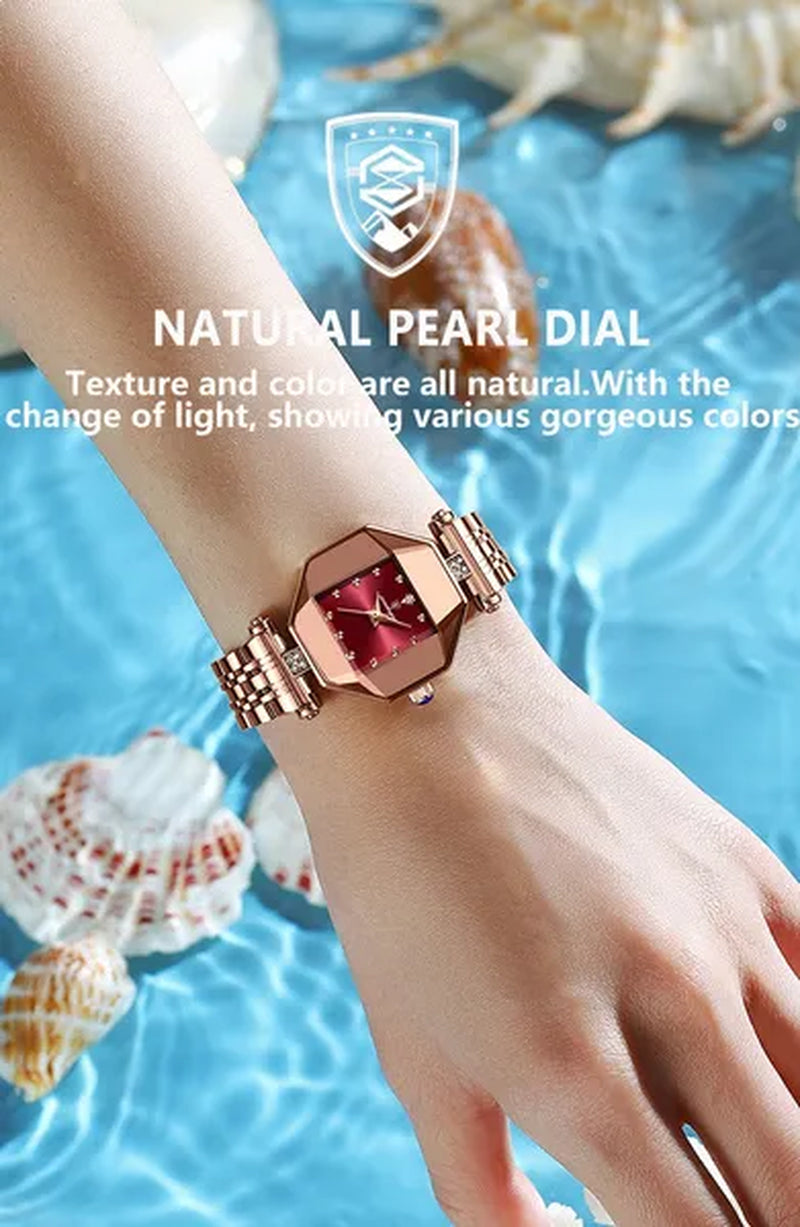 POEDAGAR Rose Gold Fashion Women Watch Stainless Stain Waterproof Ladies Quartz Watches Luxury Female Wristwatch