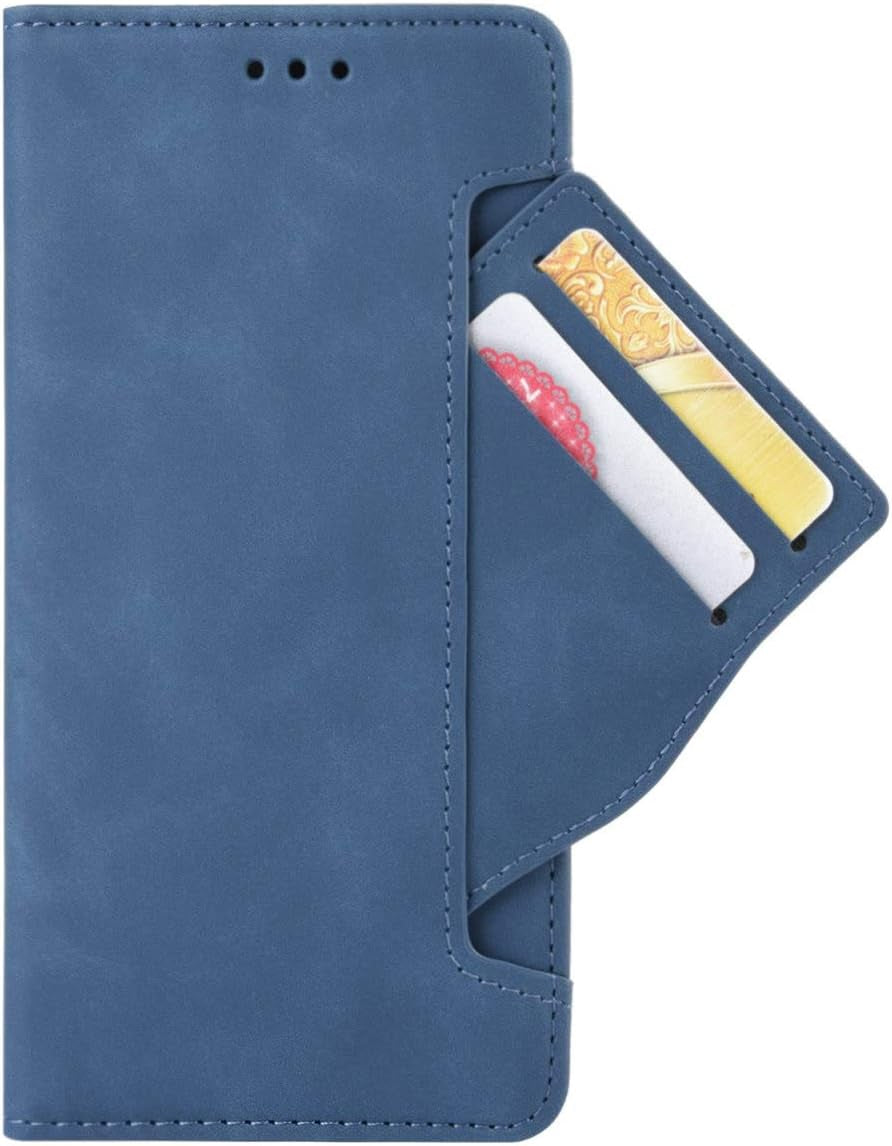 Umidigi Power 7 / 7S Case, Magnetic Full Body Protection Shockproof Flip Leather Wallet Case Cover with Card Holder for Umidigi Power 7 / 7S Phone Case (Blue)