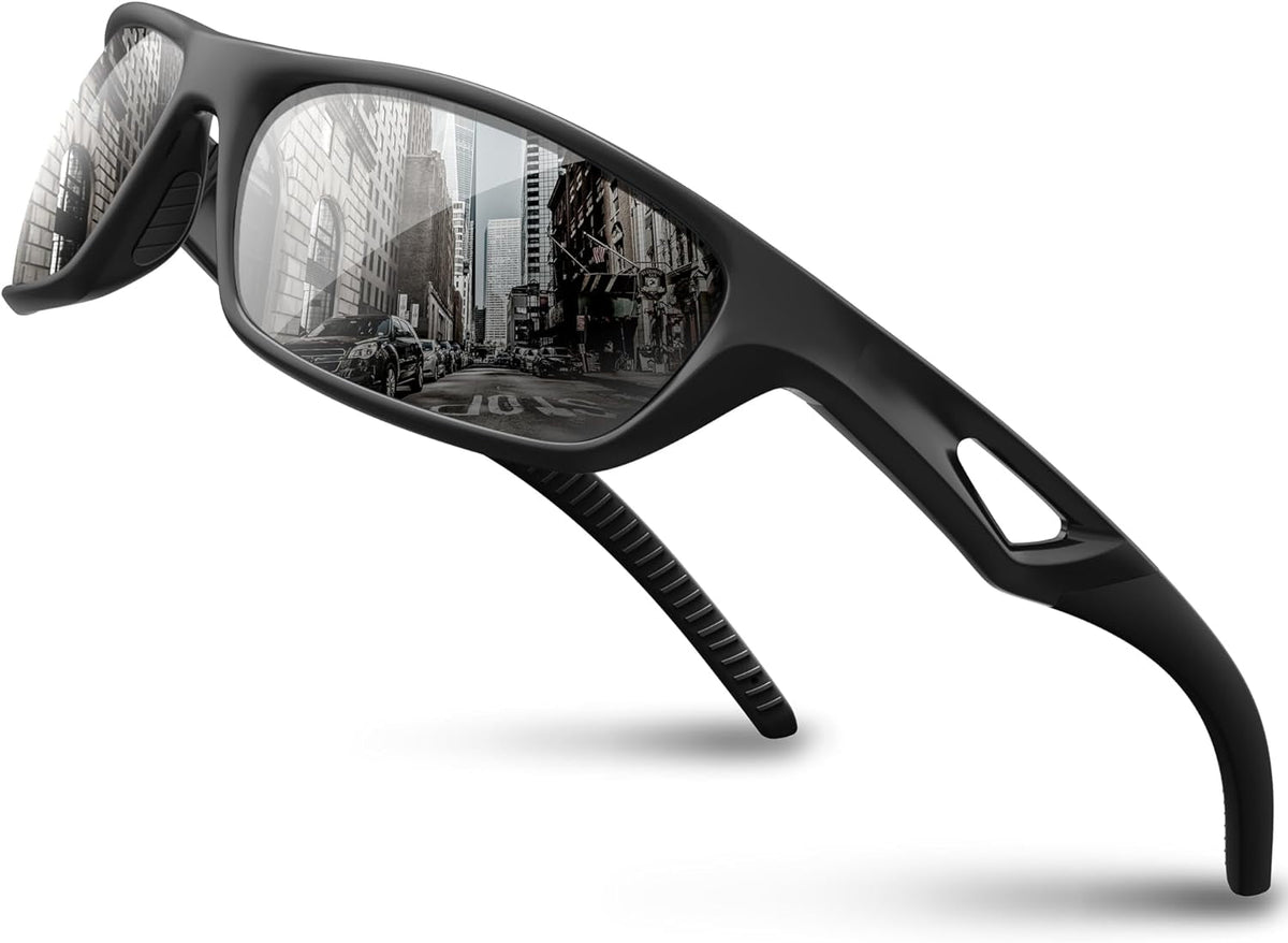 Polarized Sports Sunglasses Driving Sunglasses Shades for Men Women Tr90 Frame for Cycling Fishing Running RB831